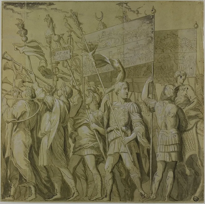 Triumphs Of Julius Caesar Canvas No I by After Andrea Mantegna - High-Resolution Digital Print