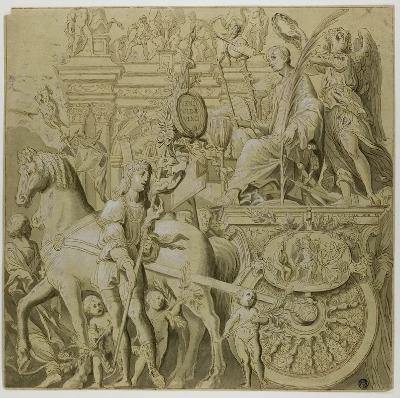Triumphs Of Julius Caesar Canvas No Ix by After Andrea Mantegna - High-Resolution Digital Print