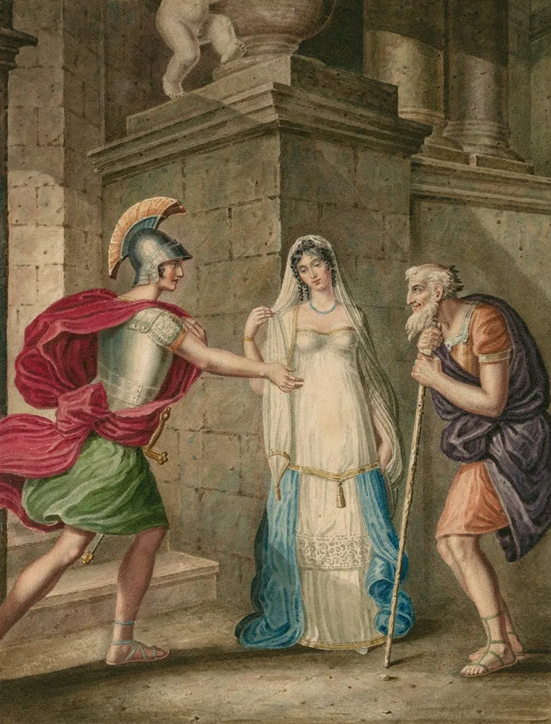Troilus And Cressida Iv 2 Pandarus Cressida And Troilus Wall Art by J. Coghlan - High-Resolution Digital Print