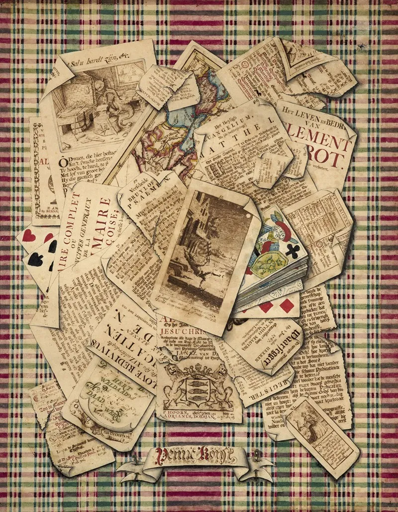 Trompe Loeil Of Etchings Prints And Playing Cards by Adriaan Doesjan - High-Resolution Digital Print