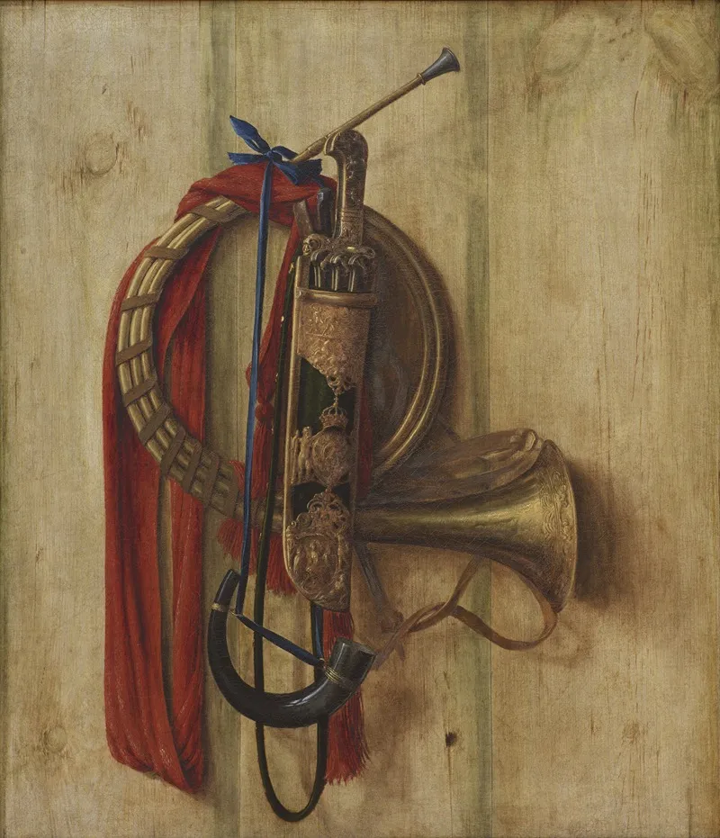 Trompe Loeil With Christian Vs Equipment For Riding To Hounds Wall Art by Cornelius Norbertus Gijsbrechts - High-Resolution Digital Print