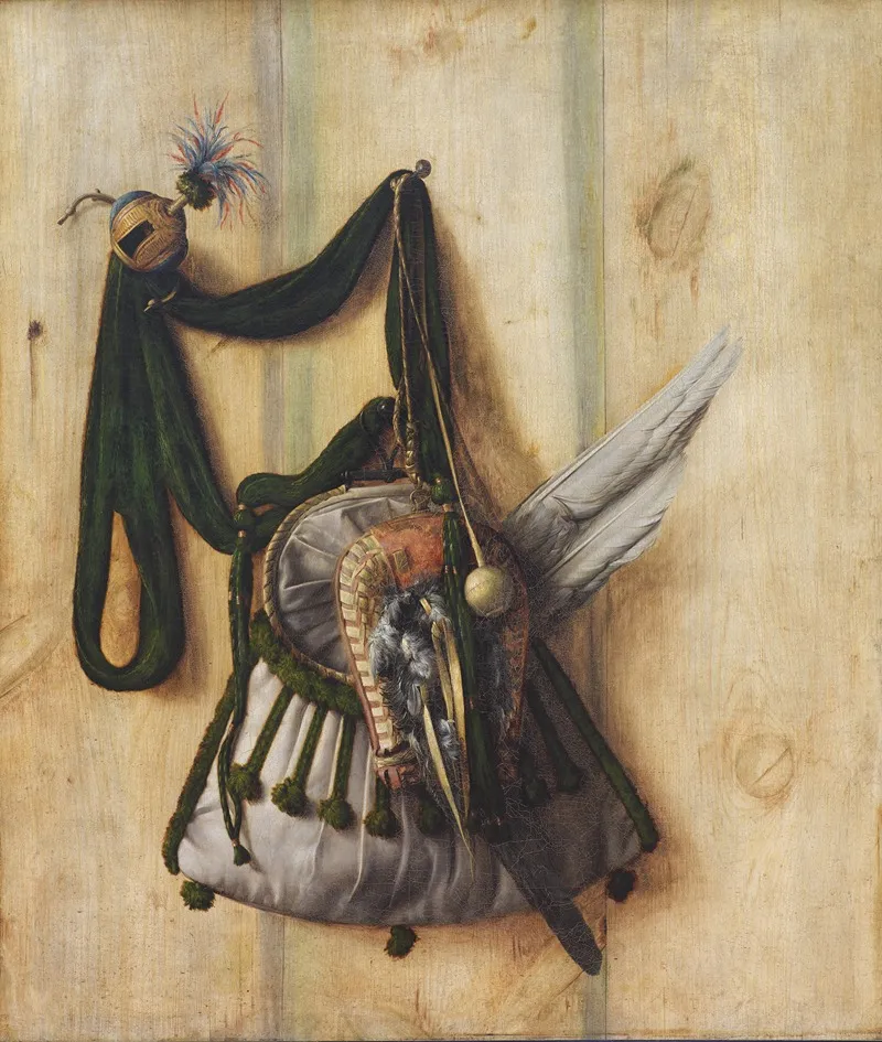 Trompe Loeil With Falconers Bag And Other Equipment For Falconry Wall Art by Cornelius Norbertus Gijsbrechts - High-Resolution Digital Print