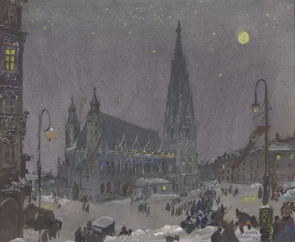 Trompetenblasen In Der Sylvesternacht 1942 Wall Art by Oskar Laske - High-Resolution Digital Print
