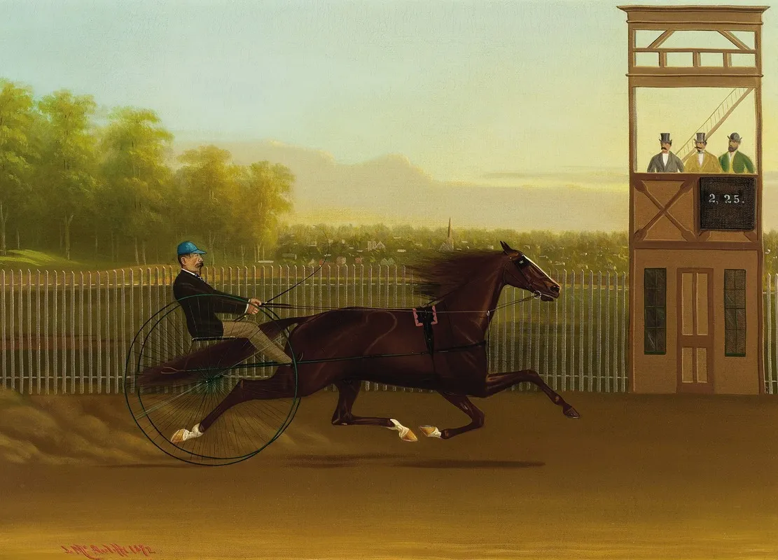 Trotting Horse Time 2 25 Wall Art by John J. Mcauliffe - High-Resolution Digital Print
