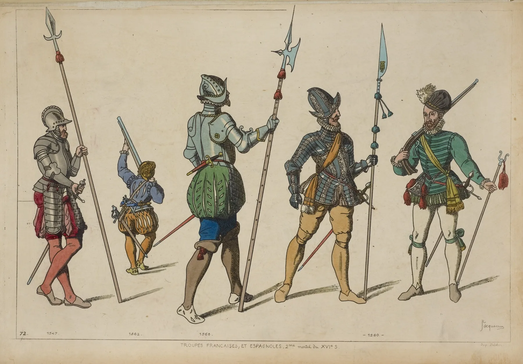 Troupes Francaises Et Espagnoles 2me Moitre Du Xvie Siecle 1547 1562 1568 1580