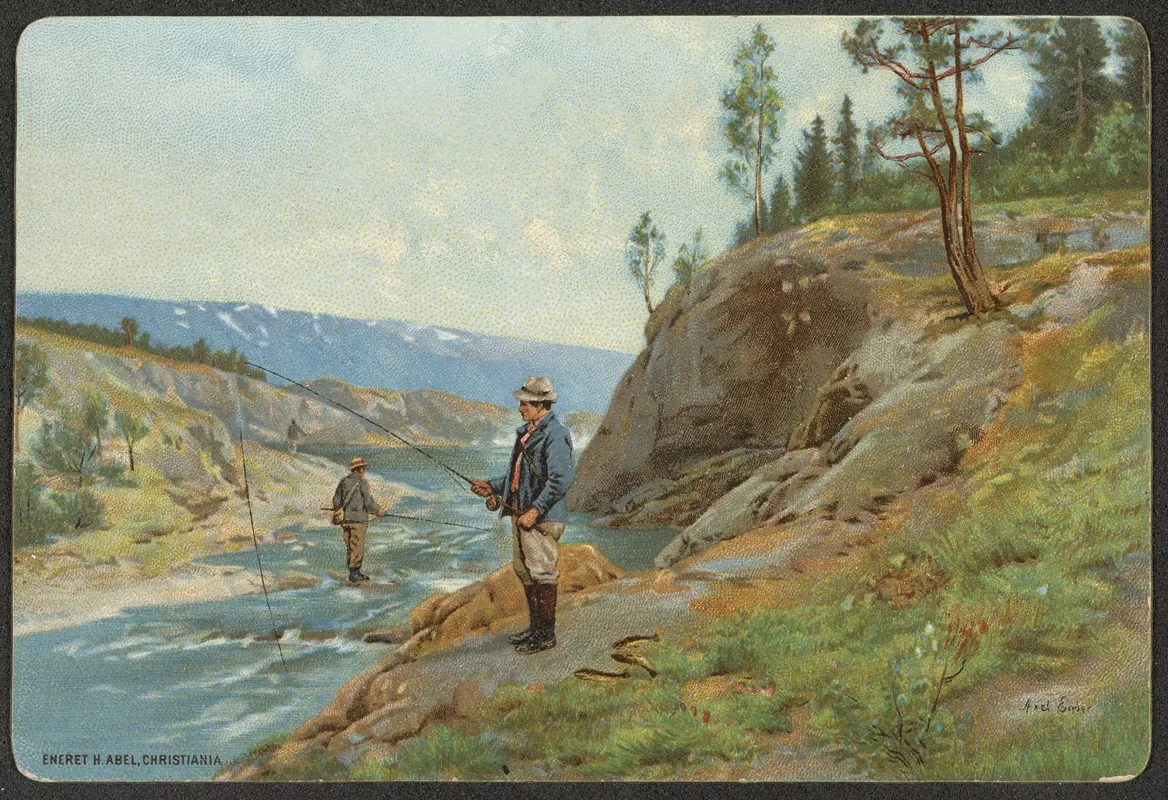 Trout Fishing 3 Wall Art by Axel Hjalmar Ender - High-Resolution Digital Print