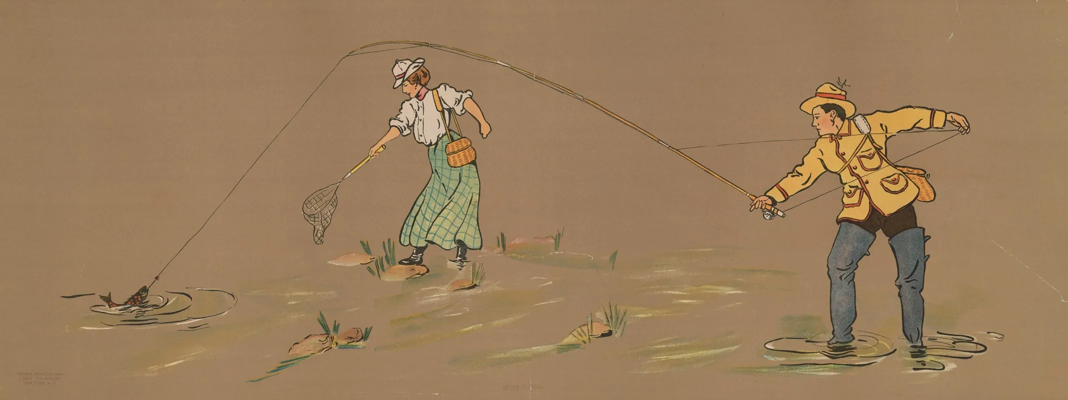 Trout Fishing 4 Wall Art by George Markendorff - High-Resolution Digital Print