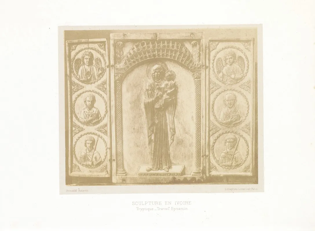 Tryptique Travail Byzantin Wall Art by Joseph Rose Lemercier - High-Resolution Digital Print
