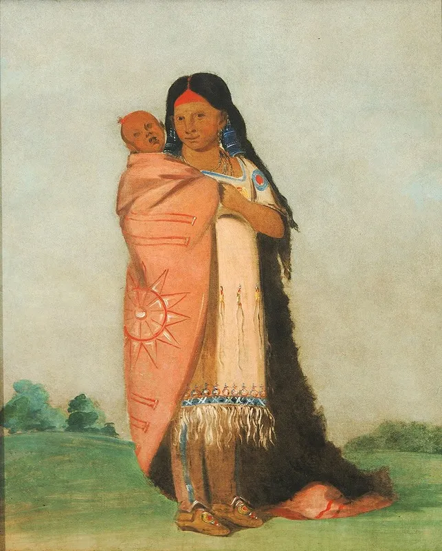 Tsee Mount Great Wonder Carrying Her Baby In Her Robe