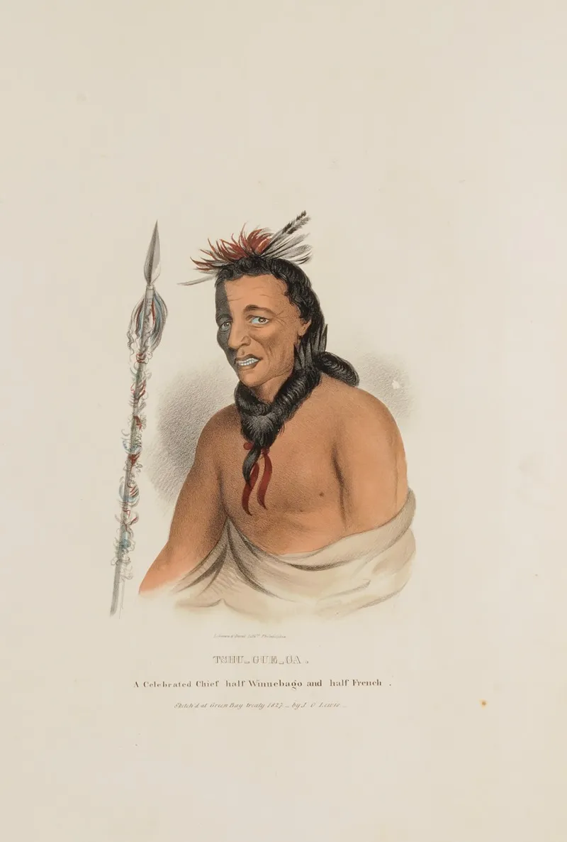 Tshu Gu Ga A Celebrated Chief Half Winnebago And Half French