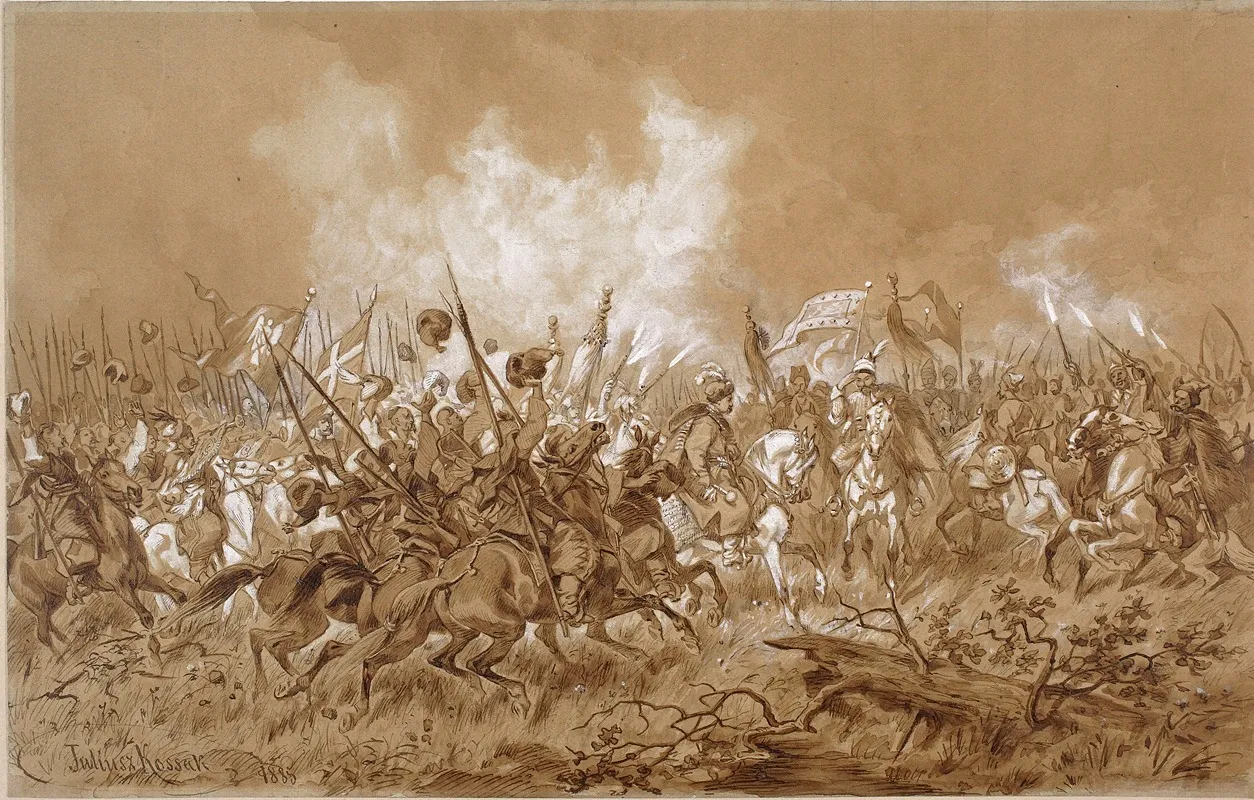 Tuhaj Bej Meets Chmielnicki Scene From Henryk Sienkiewiczs Novel With Fire And Sword