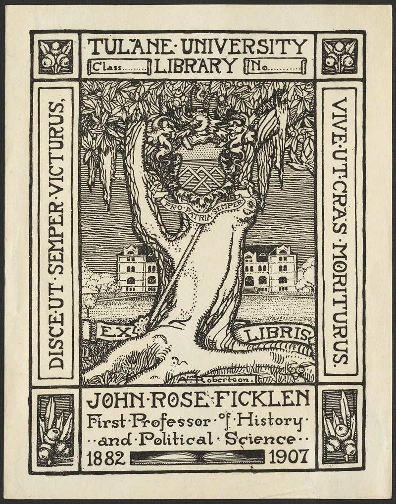 Tulane University Library Wall Art by A. Robertson - High-Resolution Digital Print