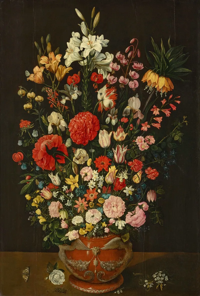 Tulips Peonies Roses Crown Imperial Lilies Anemones Irises Carnations Wall Art by Isaak Soreau - High-Resolution Digital Print
