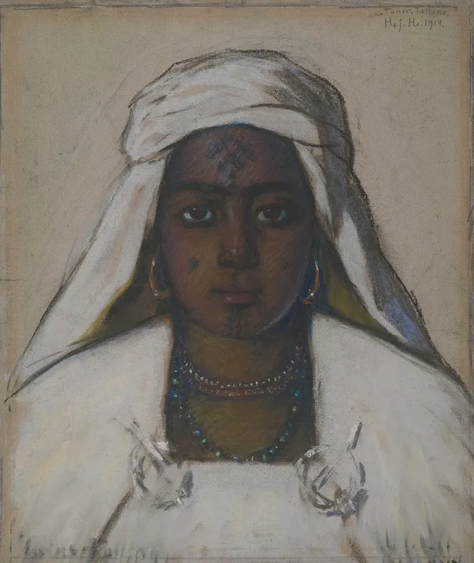 Tunisian Girl Bedouin Woman In White