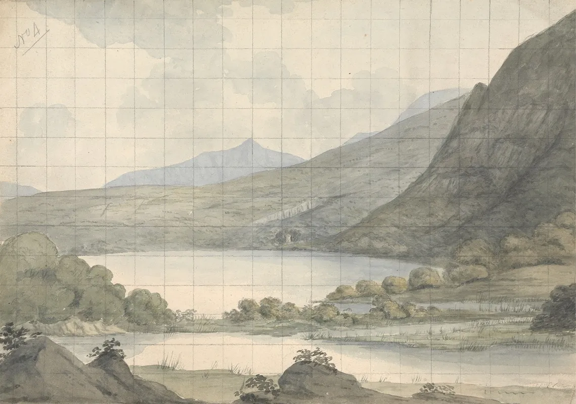 Turk Lake Looking Across The River And Brikeen Island Ireland