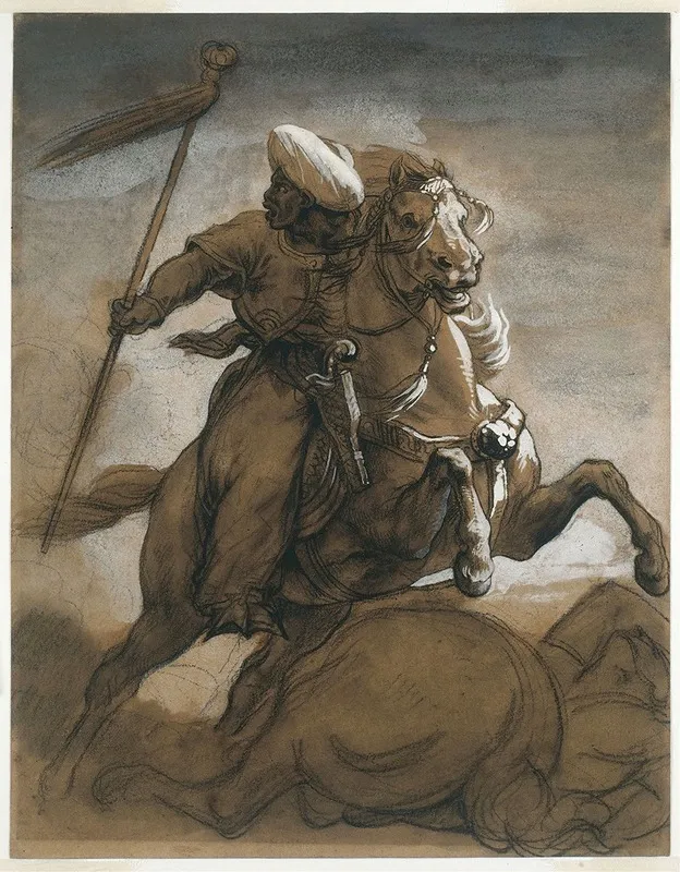 Turkish Cavalier In Combat Wall Art by Théodore Géricault - High-Resolution Digital Print