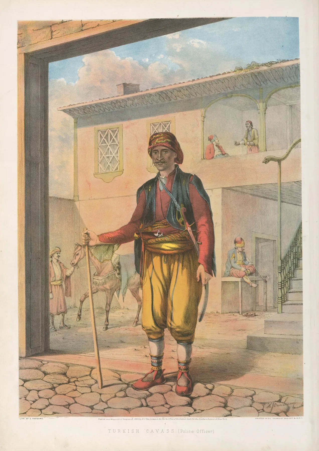 Turkish Cavass Police Officer Wall Art by Henry John Van-Lennep - High-Resolution Digital Print
