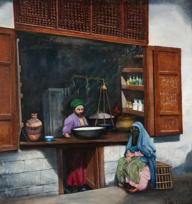 Turkish Milk Shop Wall Art by Wiktor Poraj-Chlebowski - High-Resolution Digital Print