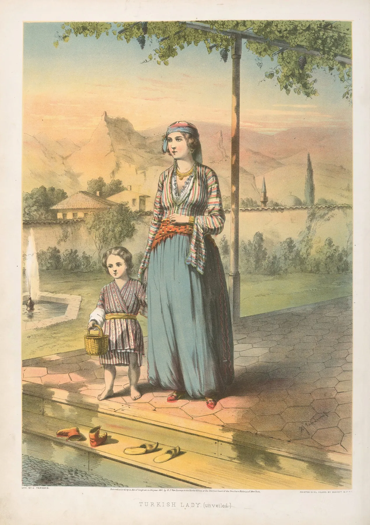 Turkish Woman Unveiled Wall Art by Henry John Van-Lennep - High-Resolution Digital Print