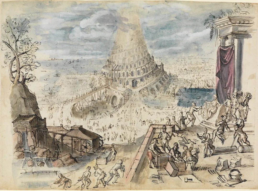 Turmbau Zu Babel Wall Art by Friedrich Brentel - High-Resolution Digital Print