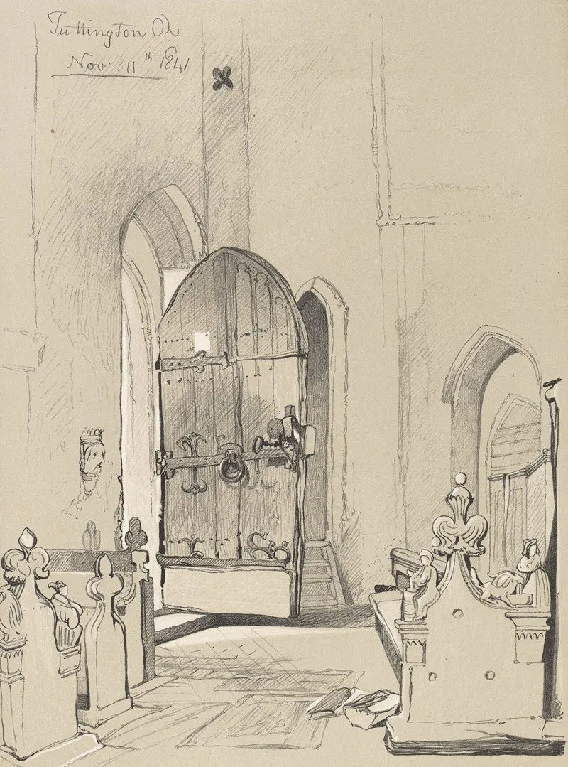 Tuttington Ch Nov 11th 1841 Wall Art by Miles Edmund Cotman - High-Resolution Digital Print
