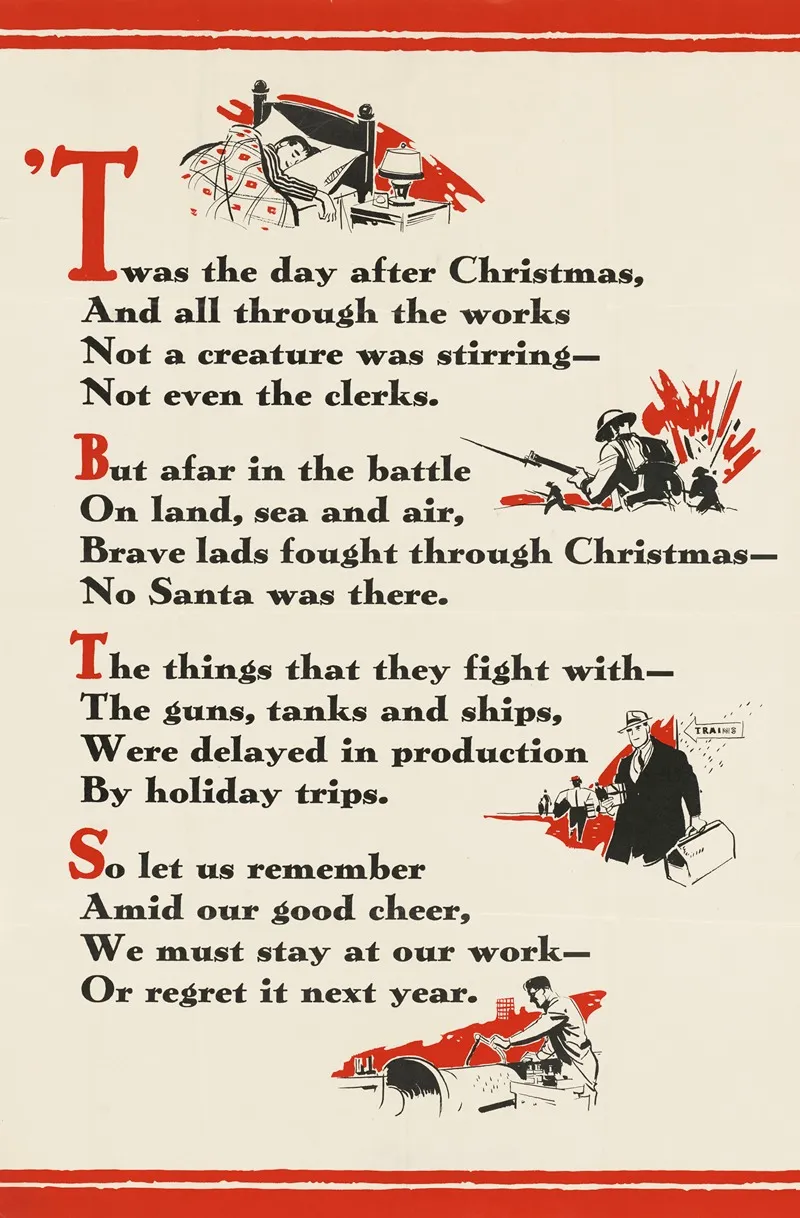Twas The Day After Christmas Wall Art by Anonymous - High-Resolution Digital Print