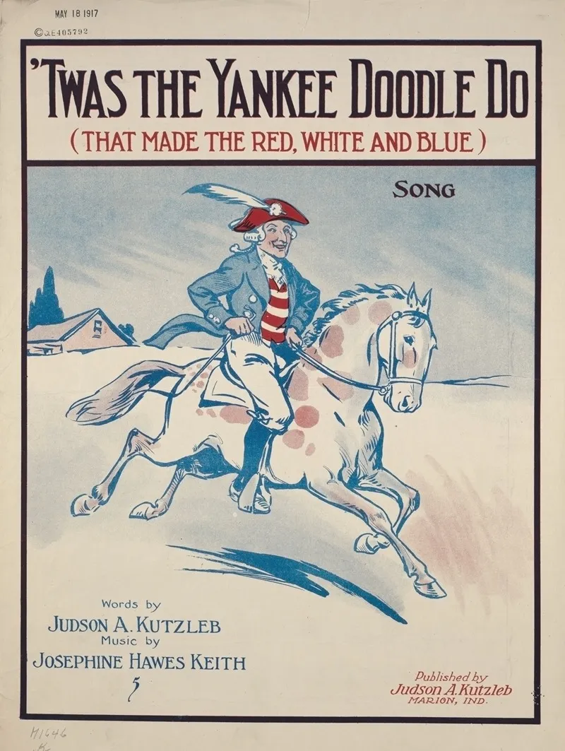Twas The Yankee Doodle Do That Made The Red White And Blue Song Wall Art by Anonymous - High-Resolution Digital Print