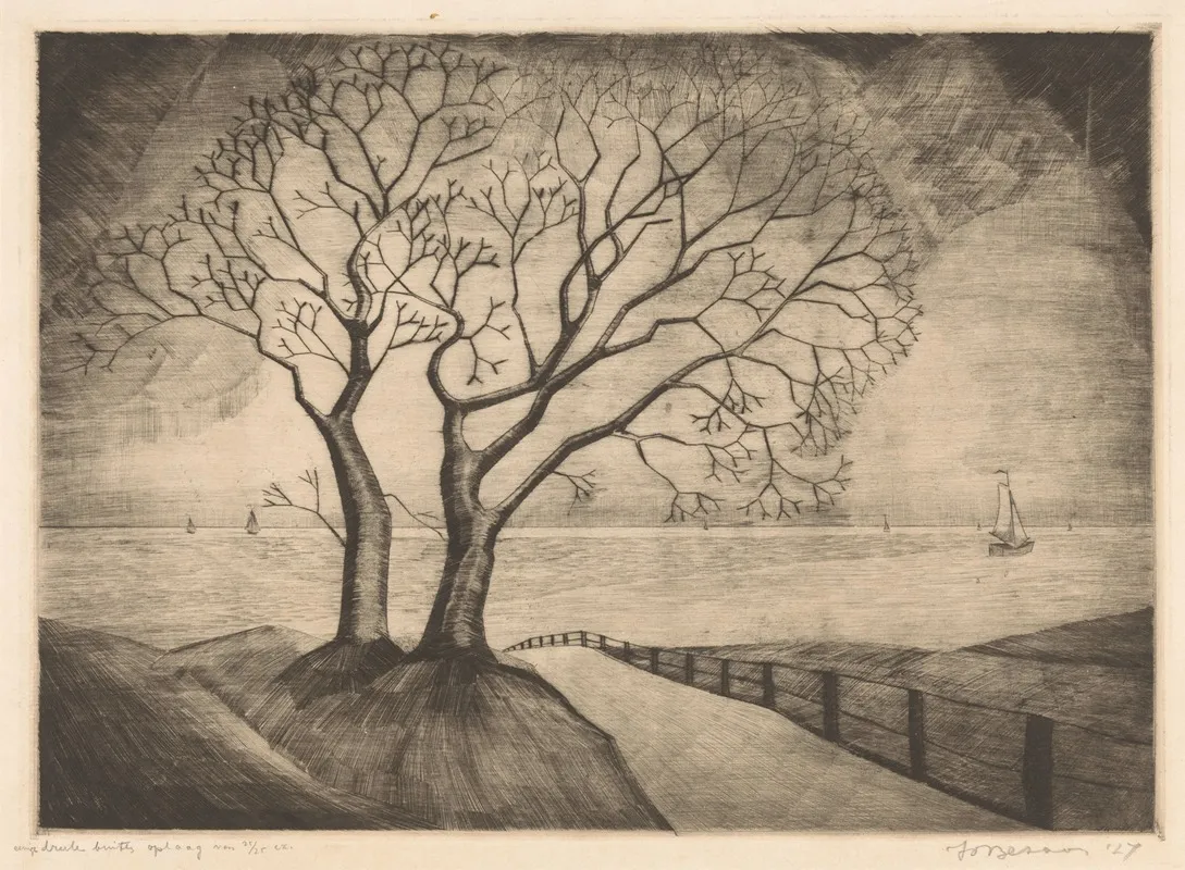 Twee Bomen Aan De Kust