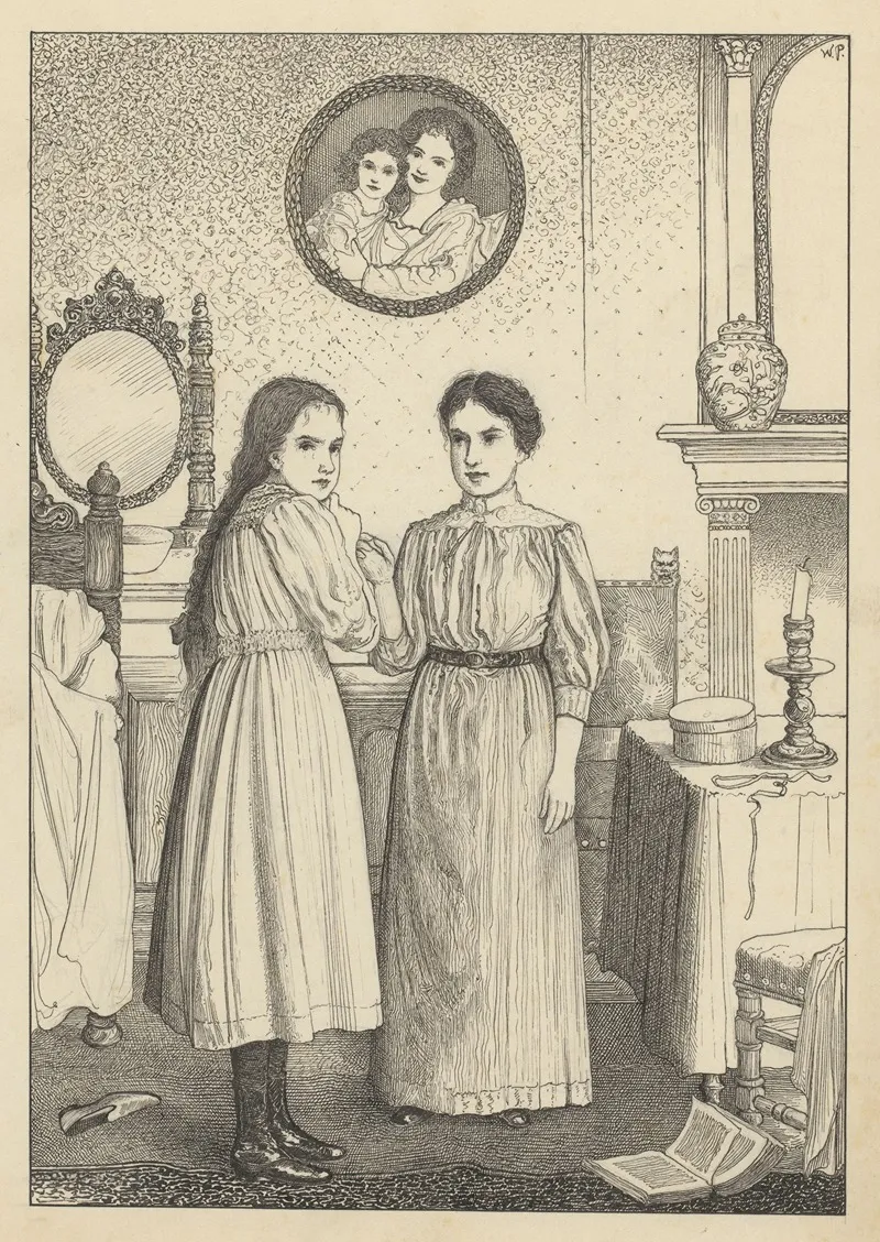 Twee Jonge Vrouwen In Een Slaapkamer Wall Art by Willem Pothast - High-Resolution Digital Print