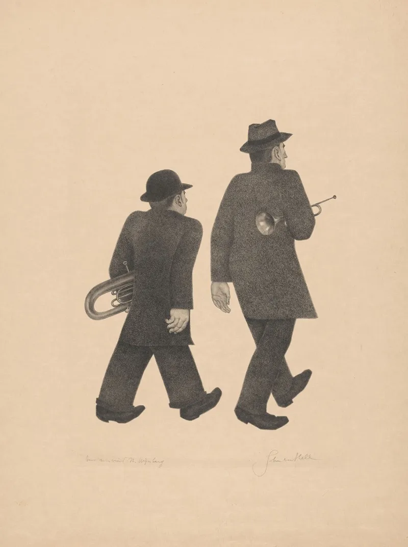 Twee Muzikanten Wall Art by Johan van Hell - High-Resolution Digital Print