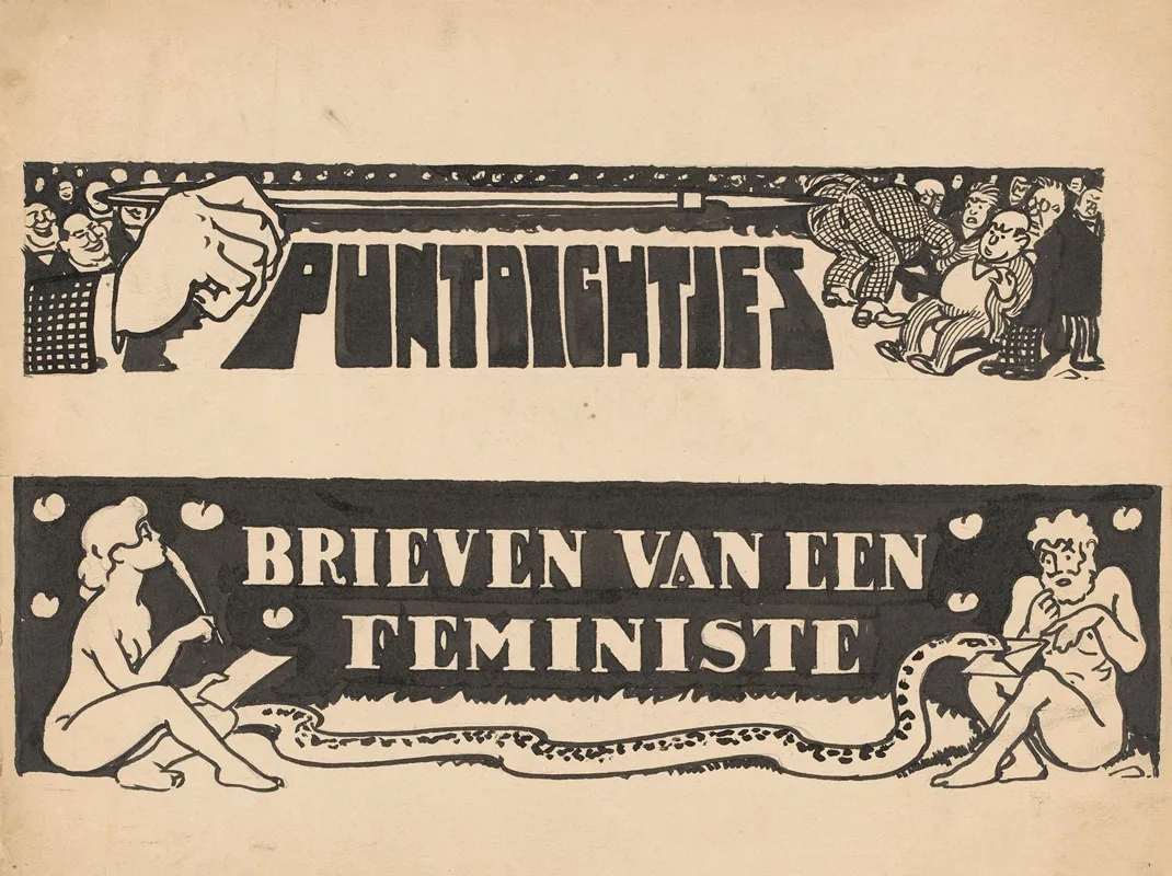 Twee Ontwerpen Voor Puntdichtjes En Brieven Van Een Feministe