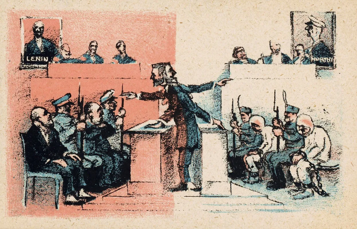 Twee Politieke Rechtszaken Wall Art by Mihály Biró - High-Resolution Digital Print