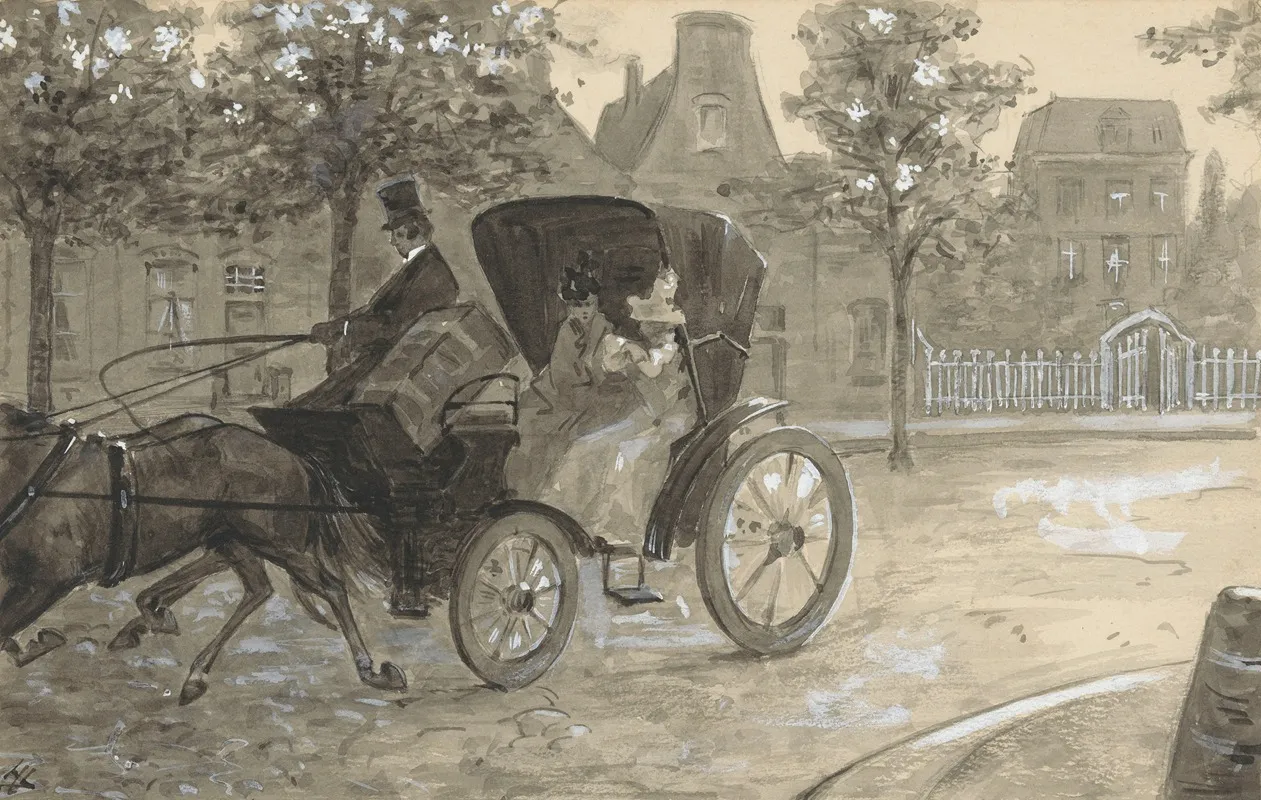 Twee Vrouwen In Een Paardenkoets