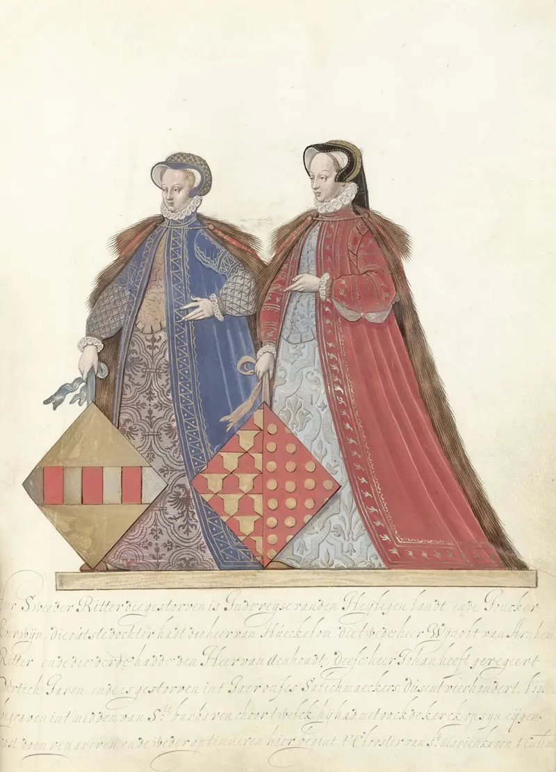 Twee Vrouwen Van Culemborg Wall Art by Nicolaes de Kemp - High-Resolution Digital Print