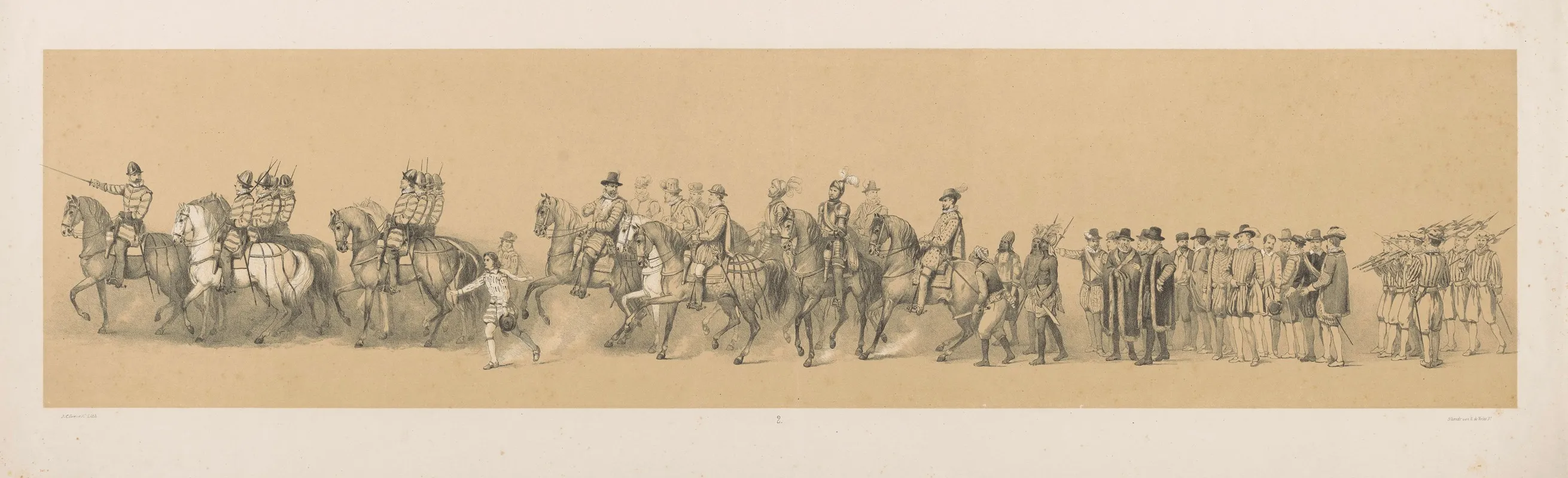 Tweede Deel Van Een Zestiende Eeuwse Optocht Wall Art by Johan Conrad Greive - High-Resolution Digital Print