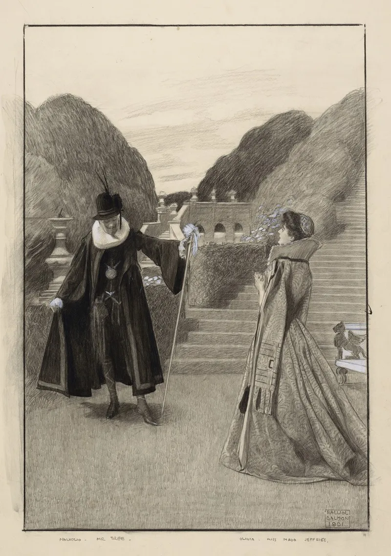 Twelfth Night At Her Majestys Wall Art by Balliol Salmon - High-Resolution Digital Print