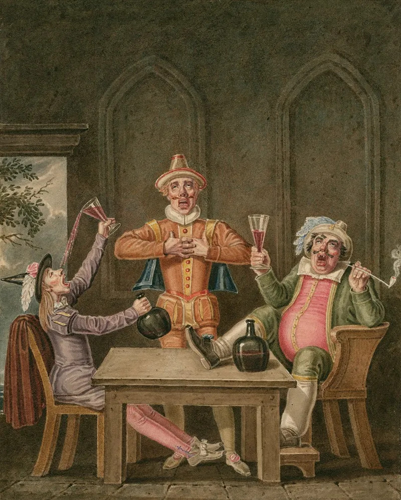Twelfth Night I 3 Sir Toby Belch Sir Ague Cheek And Clown Wall Art by J. Coghlan - High-Resolution Digital Print