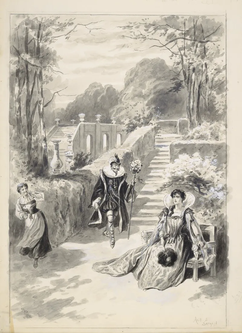 Twelfth Night Iii 1 Olivia Why Houndest Thou Man What Is The Matter With Thee Wall Art by John Jellicoe - High-Resolution Digital Print