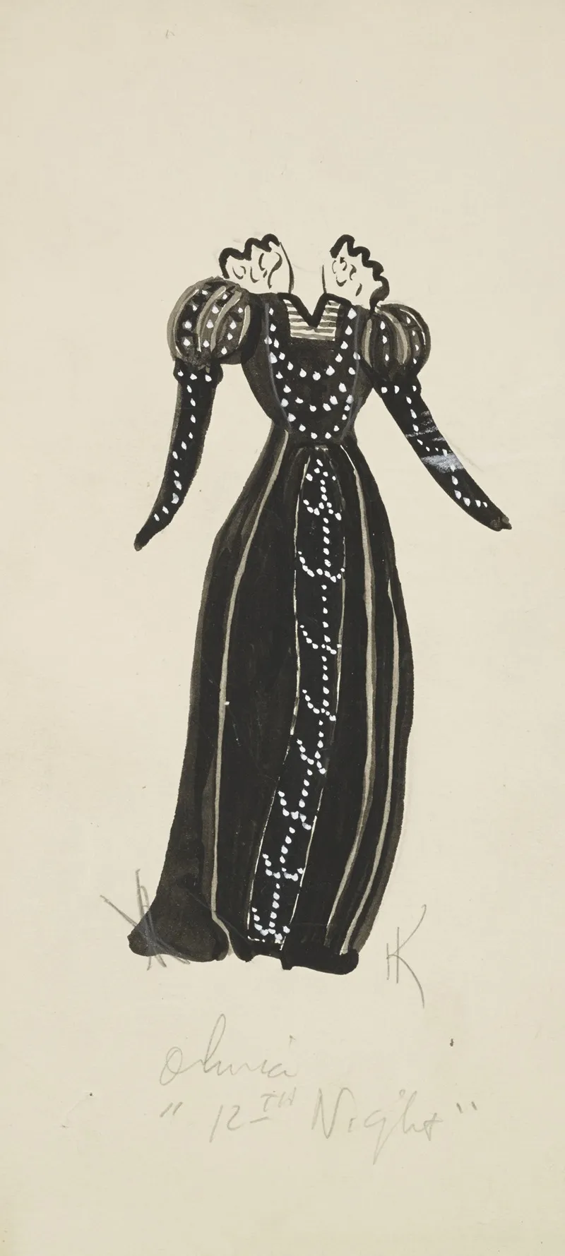 Twelfth Night Olivia Black Dress Wall Art by Robert Byrne - High-Resolution Digital Print