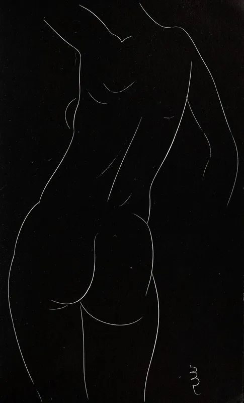 Twenty Five Nudes Pl 09 Wall Art by Eric Gill - High-Resolution Digital Print