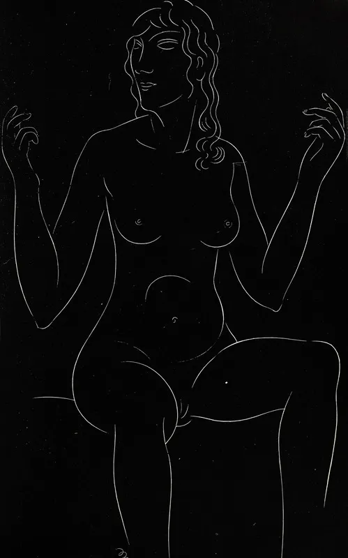 Twenty Five Nudes Pl 12 Wall Art by Eric Gill - High-Resolution Digital Print