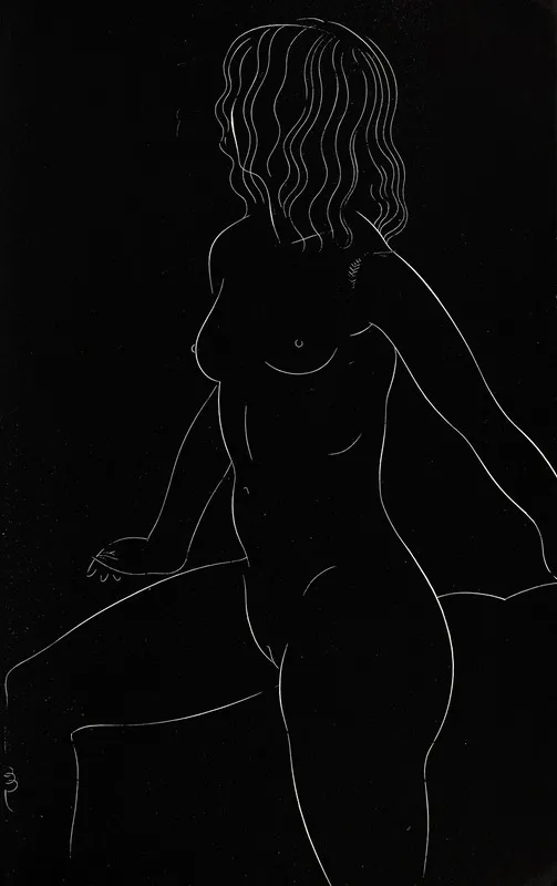 Twenty Five Nudes Pl 14 Wall Art by Eric Gill - High-Resolution Digital Print