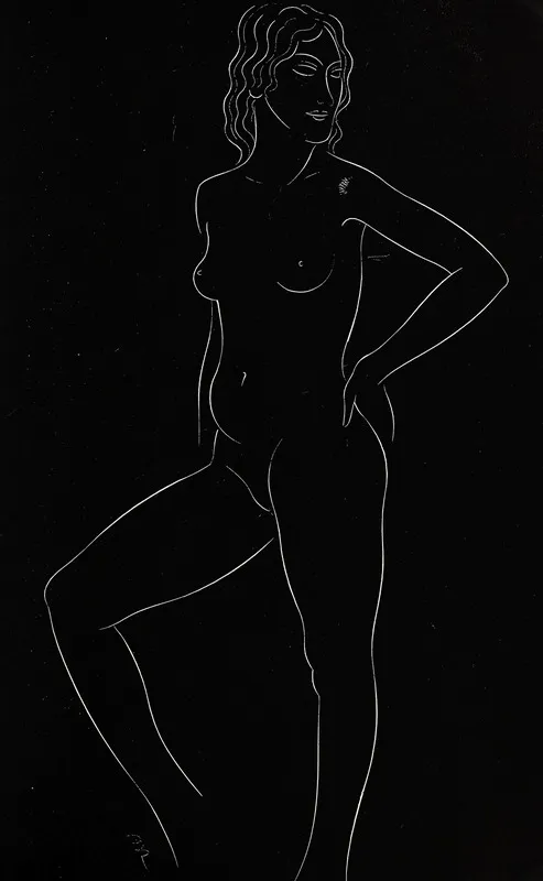 Twenty Five Nudes Pl 15 Wall Art by Eric Gill - High-Resolution Digital Print