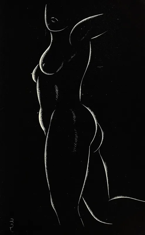 Twenty Five Nudes Pl 16 Wall Art by Eric Gill - High-Resolution Digital Print