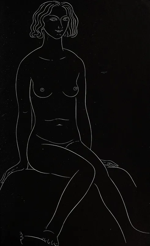 Twenty Five Nudes Pl 19 Wall Art by Eric Gill - High-Resolution Digital Print