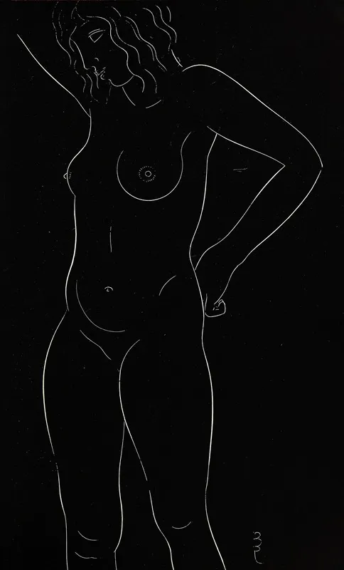 Twenty Five Nudes Pl 20 Wall Art by Eric Gill - High-Resolution Digital Print