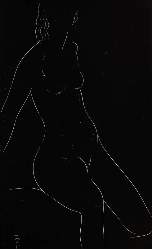 Twenty Five Nudes Pl 22 Wall Art by Eric Gill - High-Resolution Digital Print
