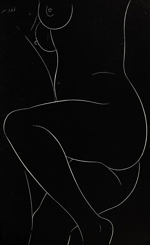 Twenty Five Nudes Pl 23 Wall Art by Eric Gill - High-Resolution Digital Print