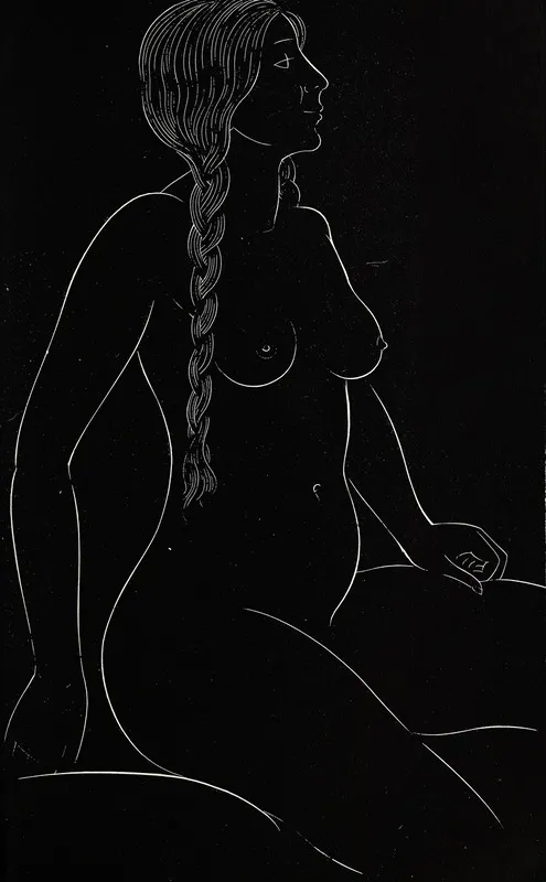 Twenty Five Nudes Pl 24 Wall Art by Eric Gill - High-Resolution Digital Print