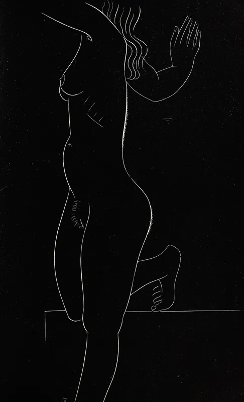 Twenty Five Nudes Pl 25 Wall Art by Eric Gill - High-Resolution Digital Print